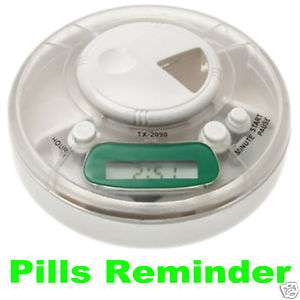 Pill Reminder DISPENSER Box Timer LED Alarm Clock CASE  