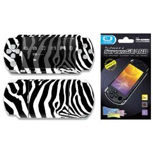   PSP 2000 Slim Skin Decal Sticker plus Screen Protector   Zebra Print