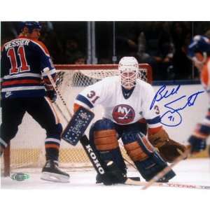 Billy Smith New York Islanders   vs. Oilers   Autographed 16x20 