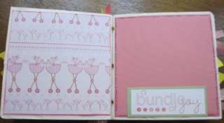 BABY GIRL Paper Bag Scrapbook Album  