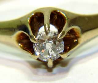   600★ NATURAL .30CT DIAMOND RING VINTAGE ANTIQUE 14KT RING ★  