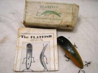 HELIN TACKLE VINTAGE FLATFISH FISHING LURE IOB  