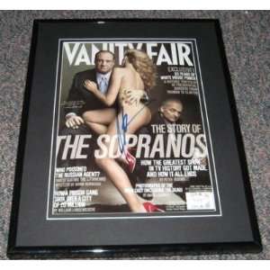  James Gandolfini Sopranos Signed Framed Vanity Fair Jsa 