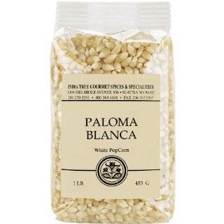 India Tree Paloma Blanca (White) PopCorn, 16 Ounce Packages (Pack of 4 