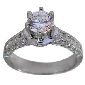  Antique 18K Diamond Engagement Ring With GIA CERTIFIED I 