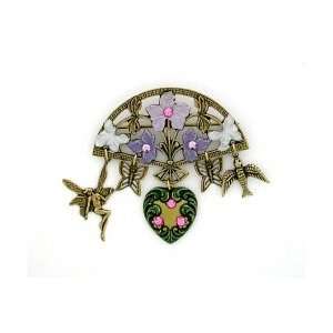   Jewelry Charm Pin  Vintage Hand Painted Brooch Jewelry Womens