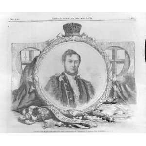   Portrait Antique Print 1859 John Carter Mayor London