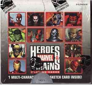Marvel Heroes and Villains Sealed Box (Rittenhouse) w/ Color Sketch 