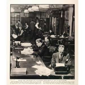  1937 B/W Print AP Associated Press Newsroom Desk Editor 