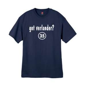  Mens Got Verlander ? Navy Blue T Shirt Size Xxl Sports 