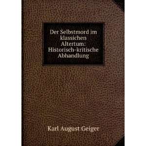   Altertum Historisch kritische Abhandlung Karl August Geiger Books