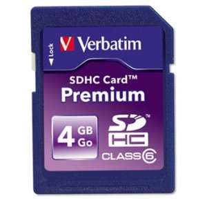  Verbatim Premium SDHC Card, 4GB 