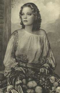 1936 William Mortensen Vintage Photogravure Print MARKET GIRL  