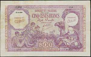 Algeria 500 Francs 15.9.1944, P.95 III  