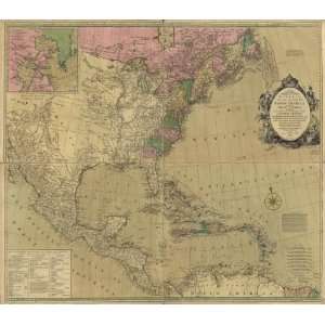   map North America British, Spain & French territories