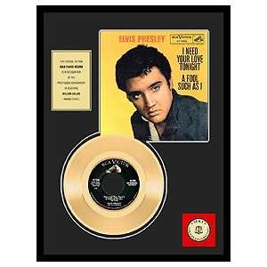  Elvis Presley A Fool Such As I framed gold record 