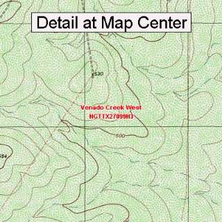 USGS Topographic Quadrangle Map   Venado Creek West, Texas (Folded 