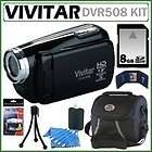 Vivitar DVR508 HD Digital Video Camcorder in Black + 8GB Kit
