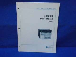 HP 3467A Logging Multimeter Operating Manual  