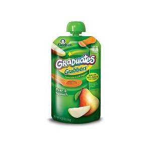   Graduates Grabbers, Squeezable Fruit & Veggies, Pear Squash, 4.23 oz