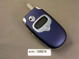 UNLOCKED MOTOROLA V330 V300 QUAD BAND GSM PHONE BLUE #6974*  