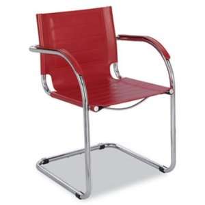 Safco 3457RD   Flaunt Series Guest Chair, Red Leather 