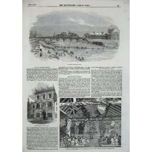  1854 Seine River Frozen Corn Exchange Louth School