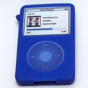   Dark Blue Silicone Skin For Apple iPod classic 160GB 