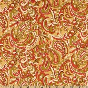  44 Wide Sedona Paisley Tan Fabric By The Yard Arts 