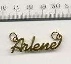 14KT GOLD EP ARLENE PERSONALIZED NAMEPLATE WORD CHARM