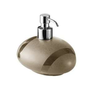  Gedy 5081 Round Moka or Beige Pottery Soap Dispenser 5081 