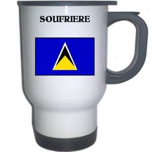  Saint Lucia   SOUFRIERE White Stainless Steel Mug 