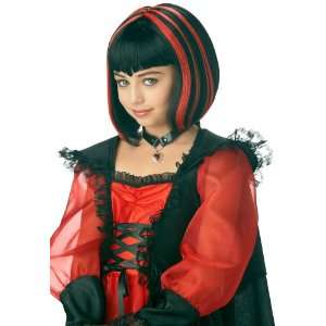 Lets Party By California Costumes Vampire Girl Black/Red Wig / Black 