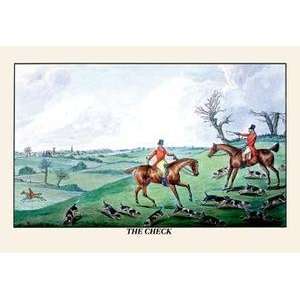  Vintage Art Fox Hunters and Hounds in an Open Field 