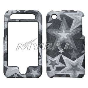  Iphone 3G S & 3G Light Grey Star Fabric Protector Case 