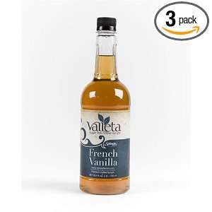 Valetta Flavor Company French Vanilla Sugar Free Coffee Syrup, 25.4 