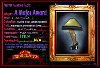 VELVET PAINTING of A MAJOR AWARD from A CHRISTMAS STORY  
