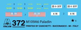 Italeri 1/35 M 109 A 6 PALADIN S.P. HOWITZER #IT 372  