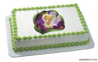 Tinkerbell   Peeking Edible Image Icing Cake Topper  