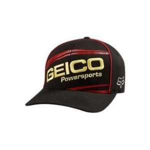  Fox Racing Geico Flexfit Hat Black L/XL