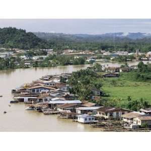 com Stilt Houses Along Limbang River, Limbang City, Sarawak, Malaysia 