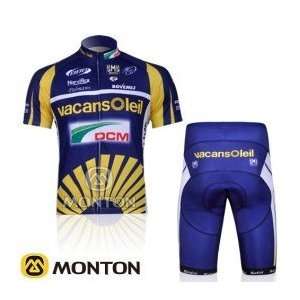  2010 vacansoleil team cycling jersey+shorts size s xxxl 