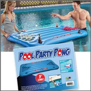 Inflatable Pool Party Pong Game   Complete with Cup Holders  