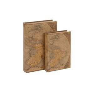   Book Set of 2 Designed Remarkably With World Map