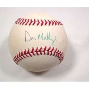   Don Mattingly Baseball   OBAL JSA Certified