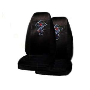   Crystal Gem Studded High Back Seat Covers   Faith Cross Automotive