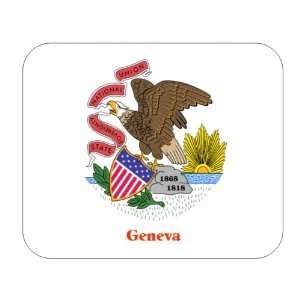  US State Flag   Geneva, Illinois (IL) Mouse Pad 