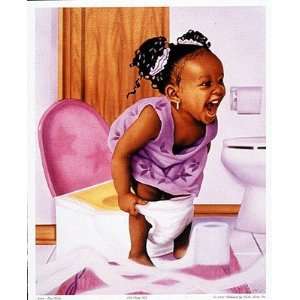  Girl Potty Kid by Alan Hicks   10 x 8 inches   Fine Art 