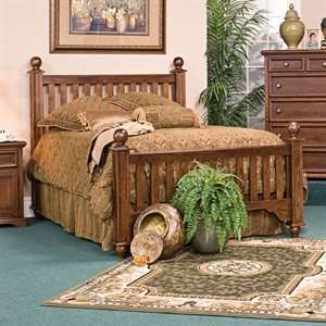  Kush Furniture 3003 Heritage Queen Rake Bed in Medium 