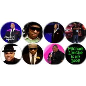 Set of 8 MICHAEL LYNCHE Pinback Buttons 1.25 Pins / Badges American 